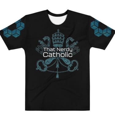That Nerdy Catholic Digital Design cotton t-shirt