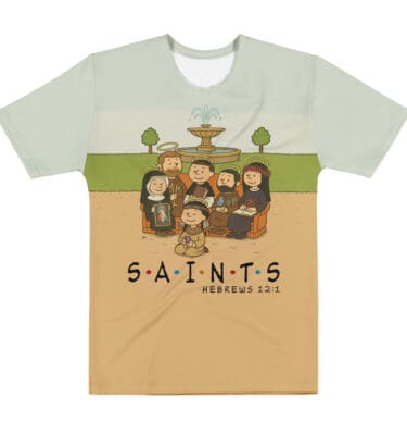 Heaven’s Couch – Communion of Saints cotton t-shirt